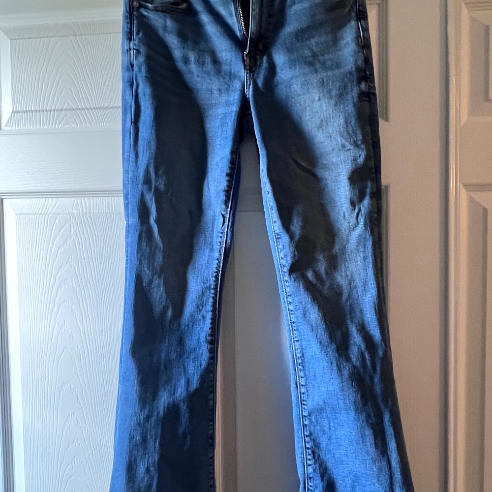 High rise kick boot jeans